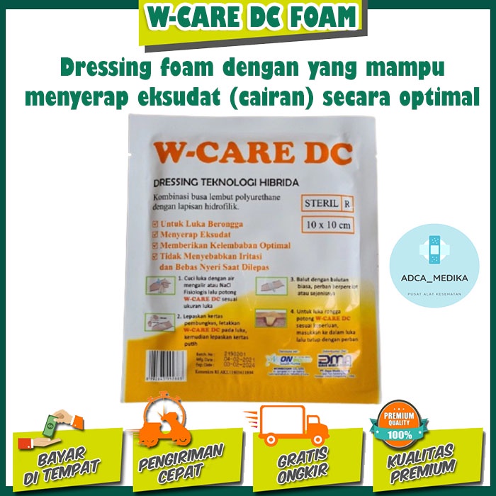 Jual DRESSING FOAM W CARE DC FOAM PERBAN LUKA FOAM DRESSING PENYERAP
