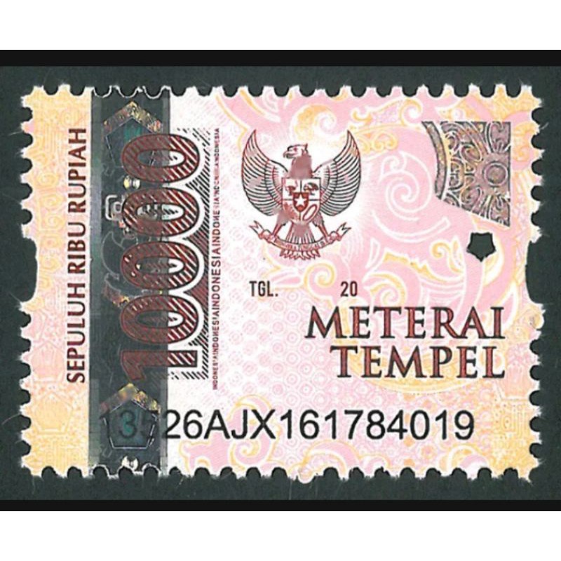 Jual Meterai Materai Tempel Baru Tahun 2021 Rp 10000 Shopee Indonesia