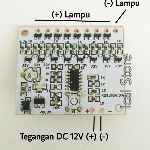 Jual Modul Kit LED 8 Channel 8TR 10 Mode Kombinasi Auto Manual ホン ...