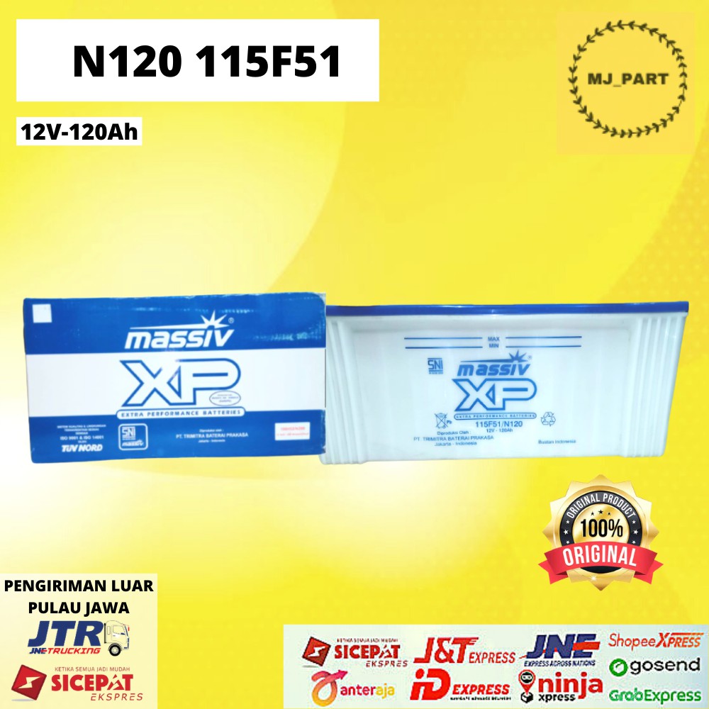 Jual Aki Mobil Basah Massiv xp N120 115F51 12V 120Ah Komatsu doozer