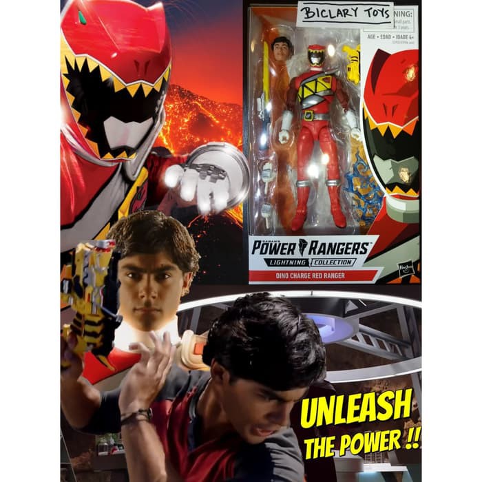 Jual Power Rangers Dino Charge Kyoryu Red Ranger Kyoryuger Hasbro SHF ...
