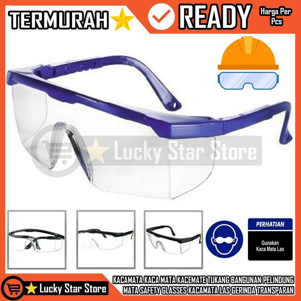 Jual Kaca Mata Las Transparan Clear Safety Kacamata Bening Pelindung ...