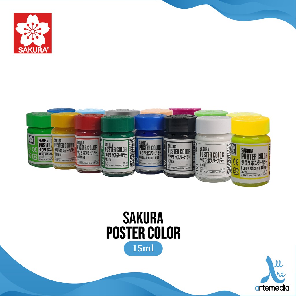 Jual Sakura Poster Color Paint 15ml Cat Poster | Shopee Indonesia