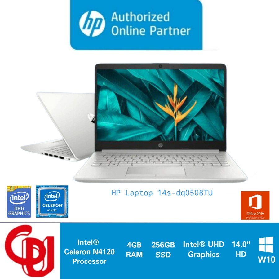 Jual Hp Laptop Hp 14s Dq0508tu Celeron N4120 4gb256gb Ssd14hdwin 10ohs Shopee Indonesia 0542