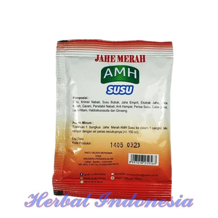 Jual SUSU JAHE MERAH AMH PLUS SUSU DENGAN GINSENG DAN HABBATUSSAUDAA ...