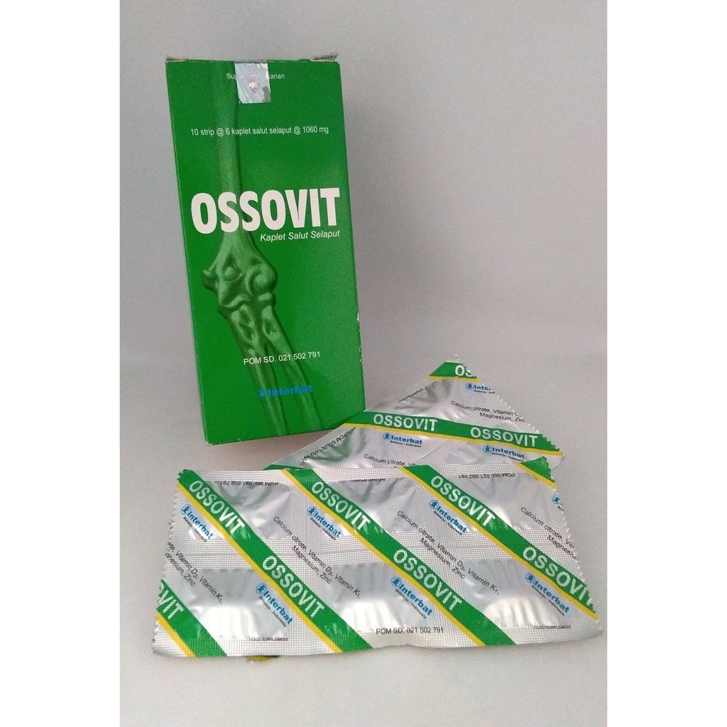 Jual OSSOVIT BOX 10 STRIP @ 6 KAPLET KESEHATAN TULANG & SENDI SUPER ...