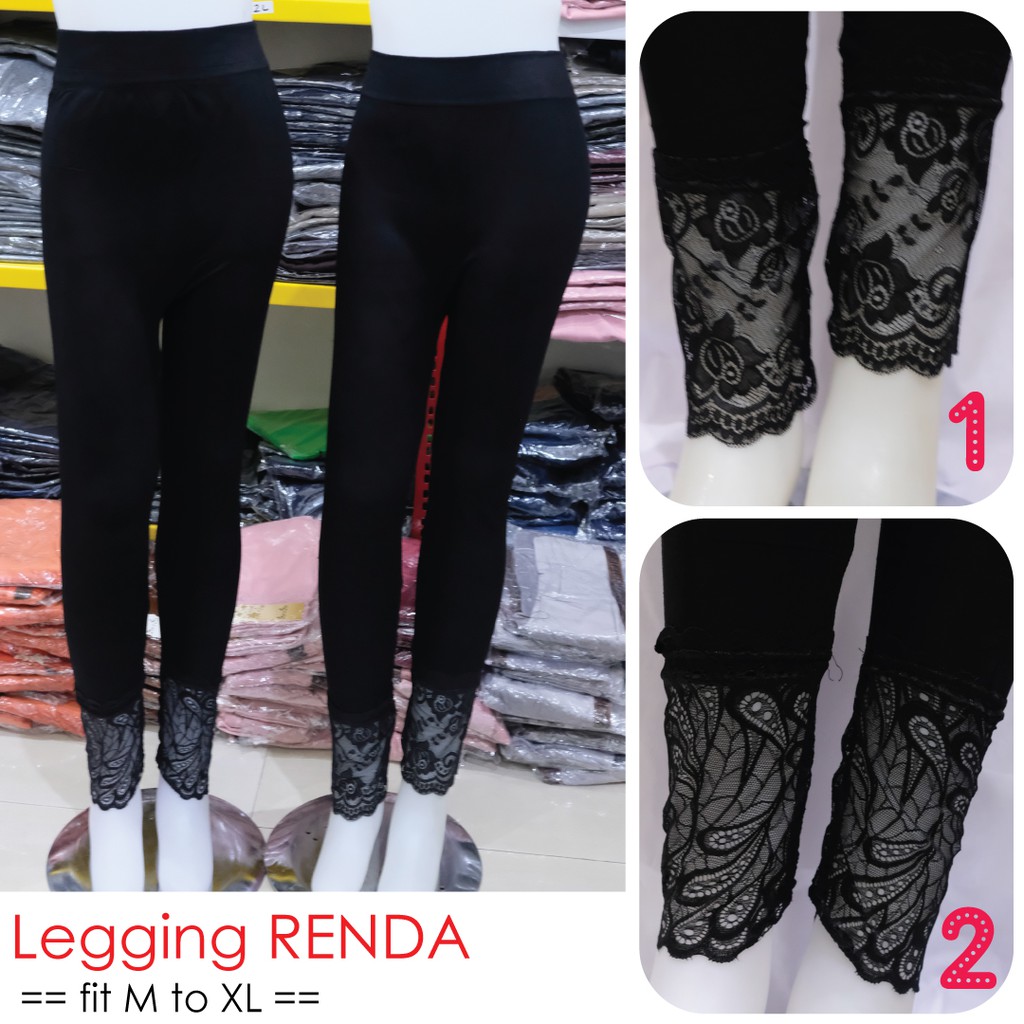 Legging best sale com renda