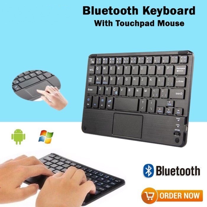 Jual Keyboard Bluetooth Android Trackpad Keyboard Bluetooth IOS ANDROID
