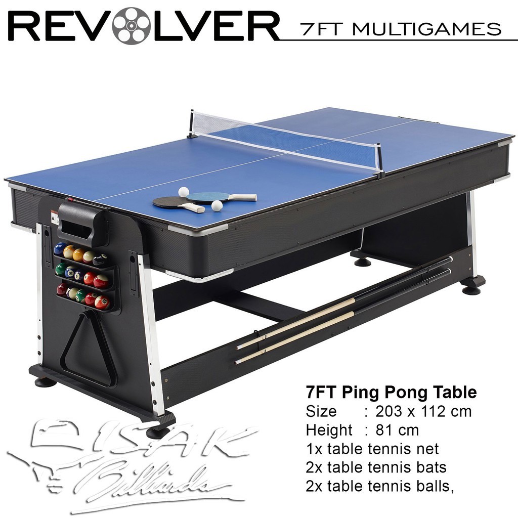 Jual 7ft Revolver Multi Games Table | Billiard Electric Air Hockey ...