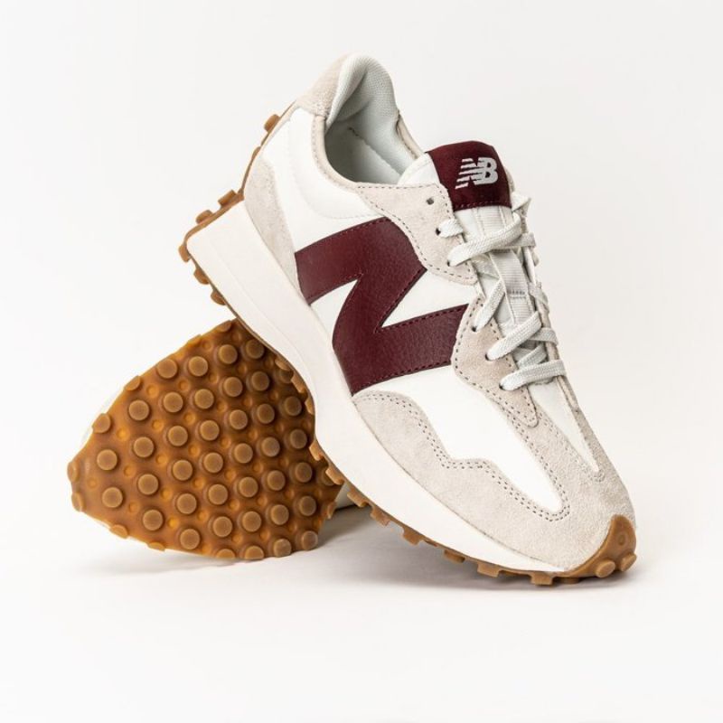 sepatu sneakers New balance 327 moonbeam/burgundy original 100% BNIB