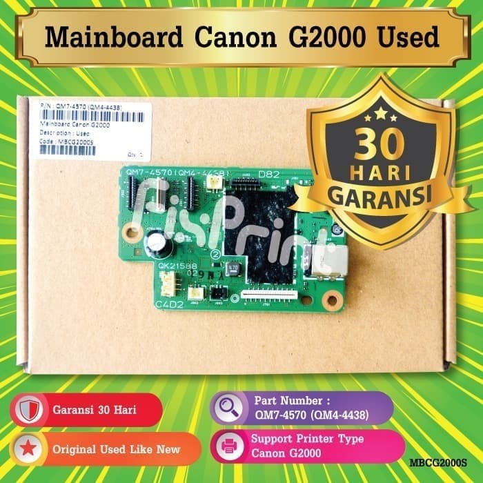 Jual Original Mainboard Printer Canon G2000 Board Motherboard Pixma ...