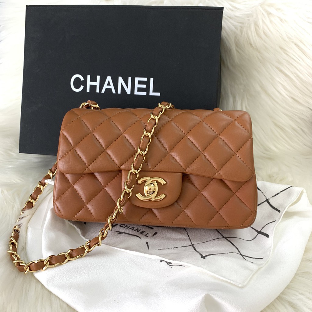 Chanel Classic Flap Rectangle Mini Caramel 20cm