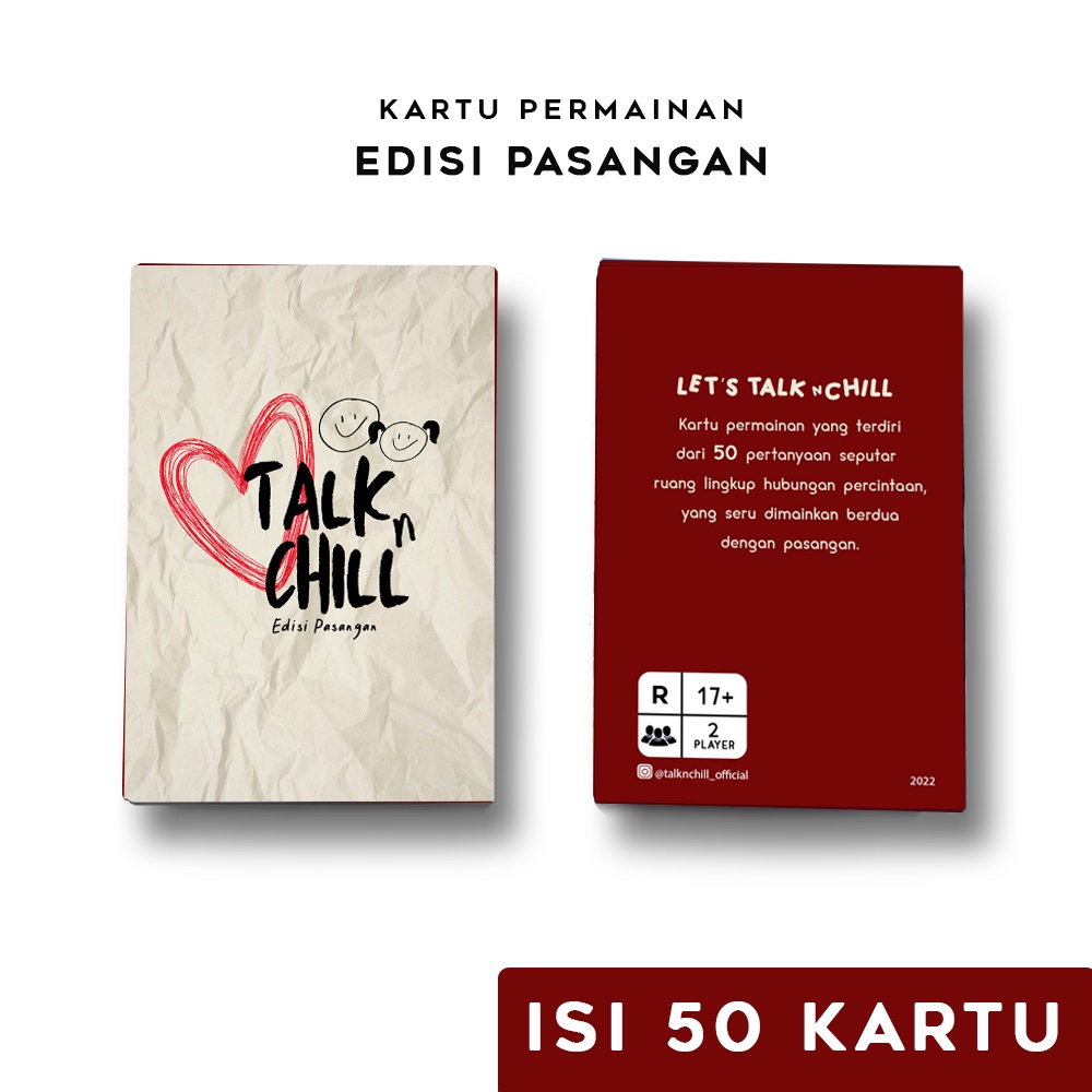 Jual Kartu permainan TalknChill Edisi Pasangan Kartu pertanyaan seperti kartu truth or dare