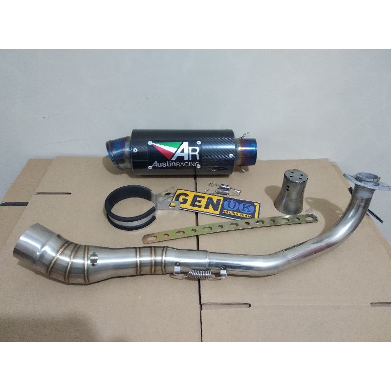 Jual KNALPOT RACING AUSTIN RACING BIRU KARBON NMAX AEROX PCX LEXI ...