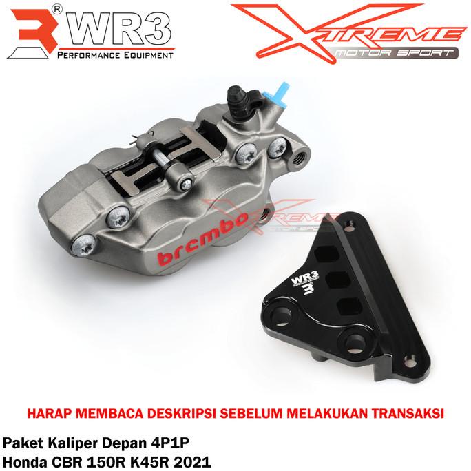 Jual Breket Kaliper WR3 Depan + Brembo 4P1P Honda New CBR 150R K45R ...