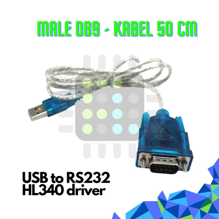 Jual Kabel USB to Serial RS232 1410 HL-340 COM Cable Console DB9 Like ...