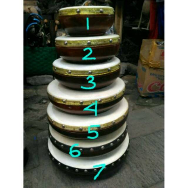 Jual TERMURAH! 1 SET REBANA QOSIDAH ISI 7 PCS BAHAN KULIT KAMBING DAN ...