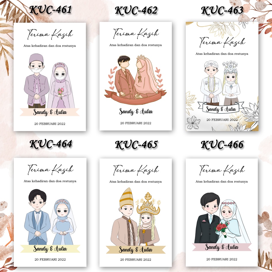 Jual Kartu Ucapan | Kartu Penukaran Souvenir | Thanks Card Wedding
