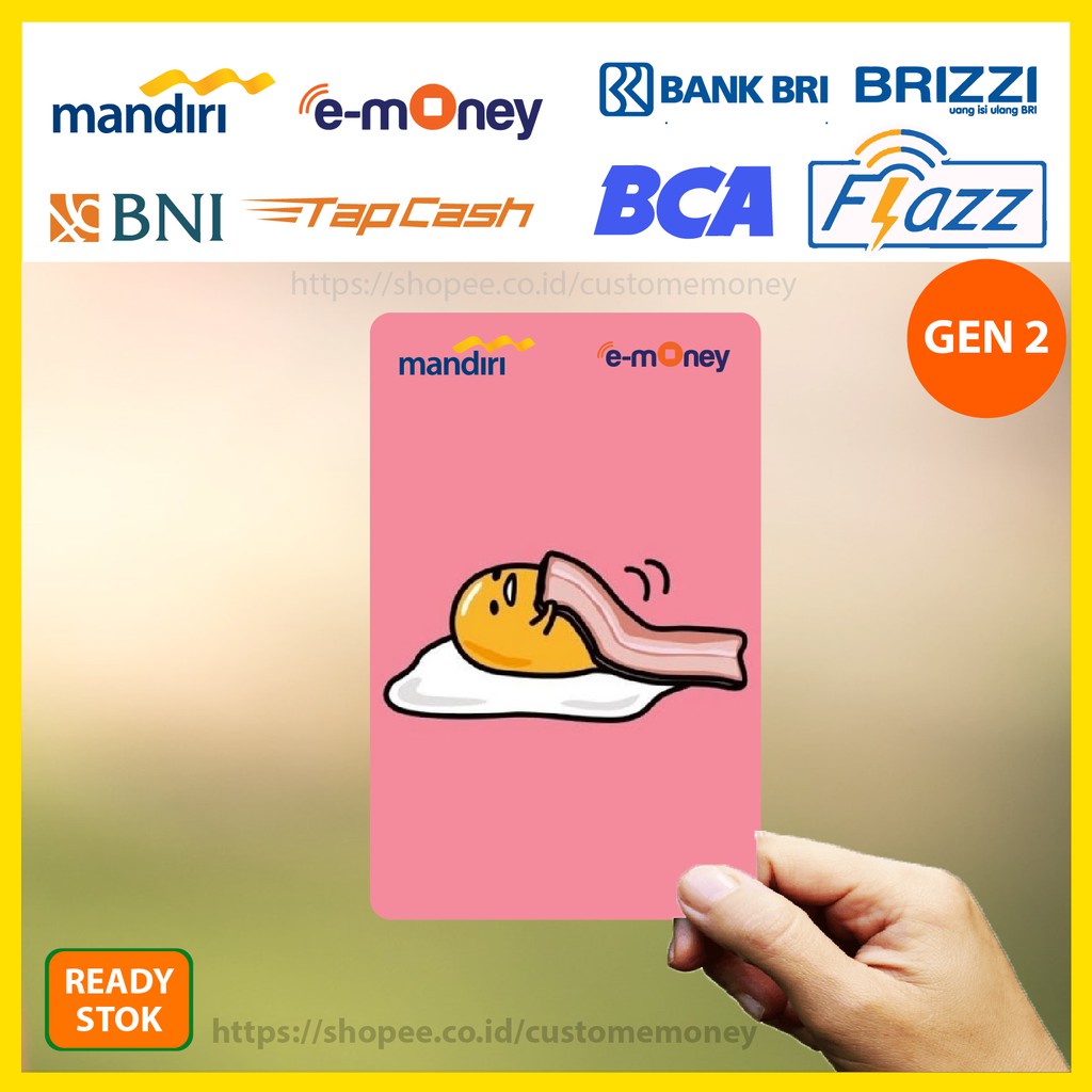 Jual Emoney Gudetama Sleep Anime 88 Etoll E-Money Mandiri Flazz GEN 2 ...