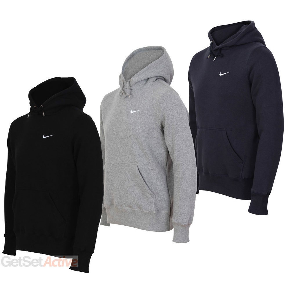 black nike swoosh hoodie