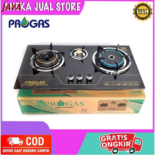 Jual Progas Kompor Gas Tanam Kaca Tungku Mix Bara Infra Red Body Mewah Bisa Tanam Dan