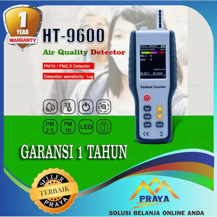Jual HT9600 HT-9600 PM2.5 DETECTOR PARTICLE COUNTER AIR QUALITY MONITOR ...