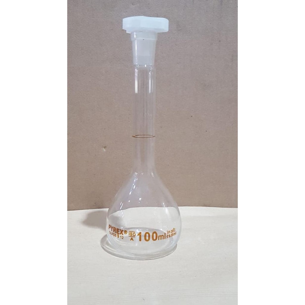 Jual Labu Ukur Volumetric Flask 100 Ml Rrc Shopee Indonesia 0518