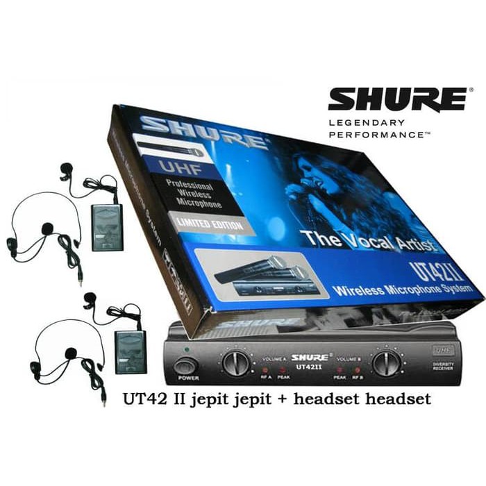 Jual Mic wireless shure UT 42 ll clip on headset | Shopee Indonesia