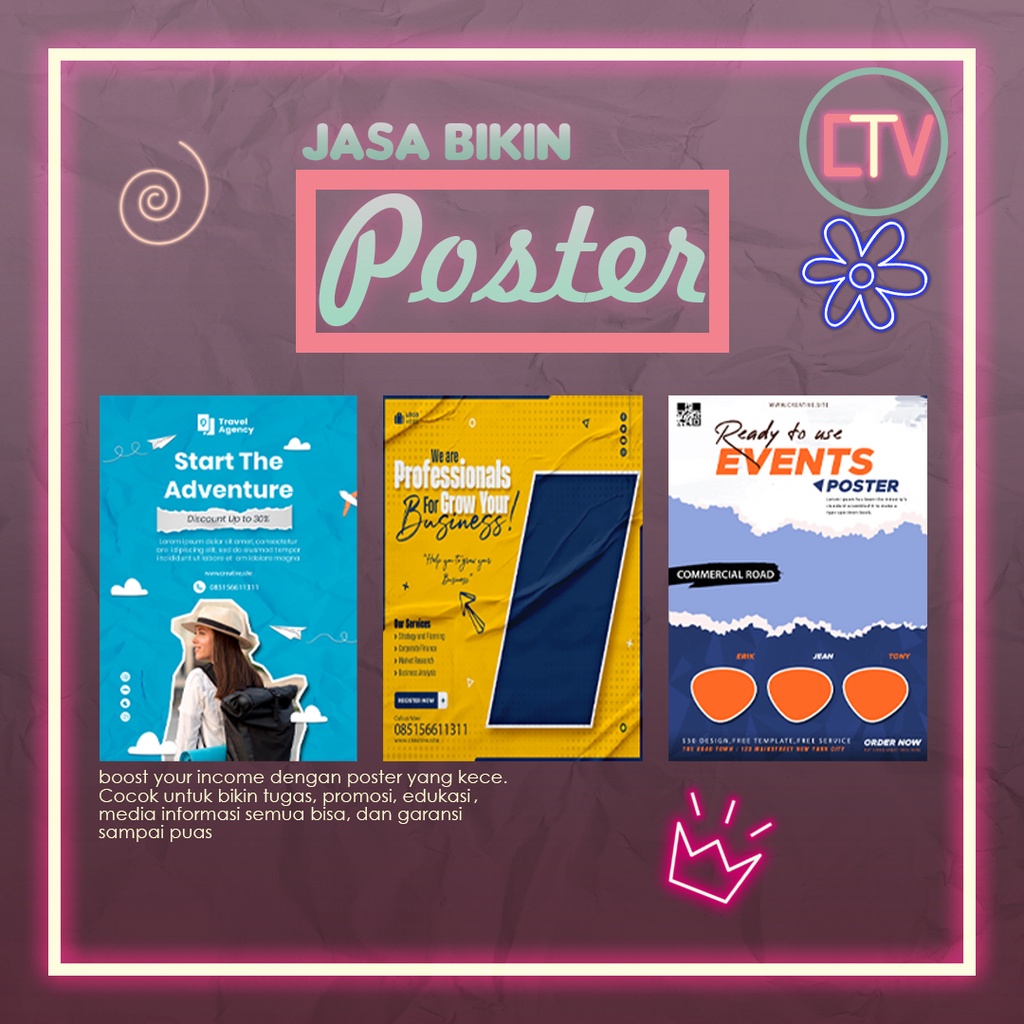 Jual Jasa Design Poster | Design Leaflet | Design Kartu Nama | Shopee ...