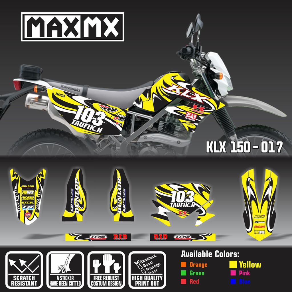 Jual Decal Stiker KLX 150 Dekal Sticker Striping Custom Full Body KLX ...