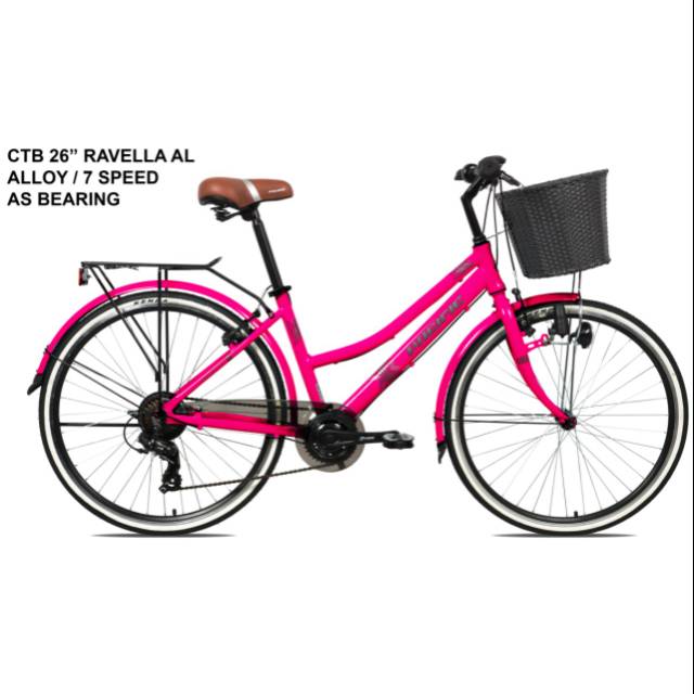 Jual Sepeda Mini Keranjang CTB Pacific Ravella AL 26inch | Shopee Indonesia