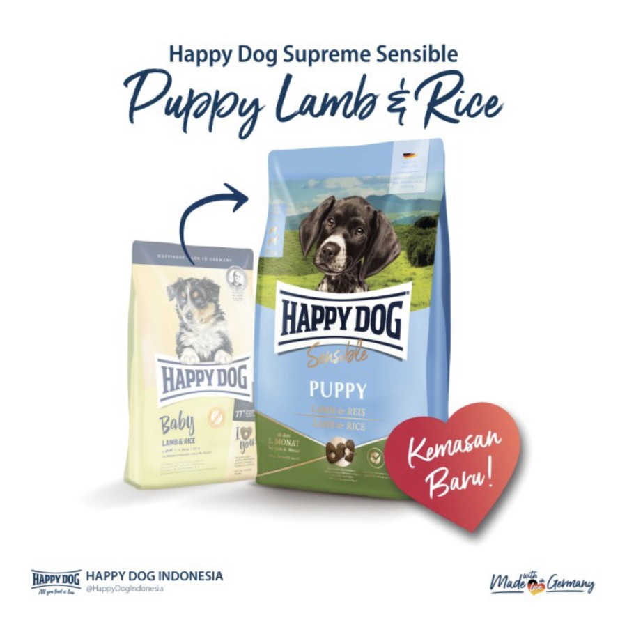 Jual GRAB GOSEND ONLY HAPPYDOG BABY LAMB RICE 10KG 10 KG HAPPY DOG BABY LAMB AND RICE 10 KG 10KG Shopee Indonesia