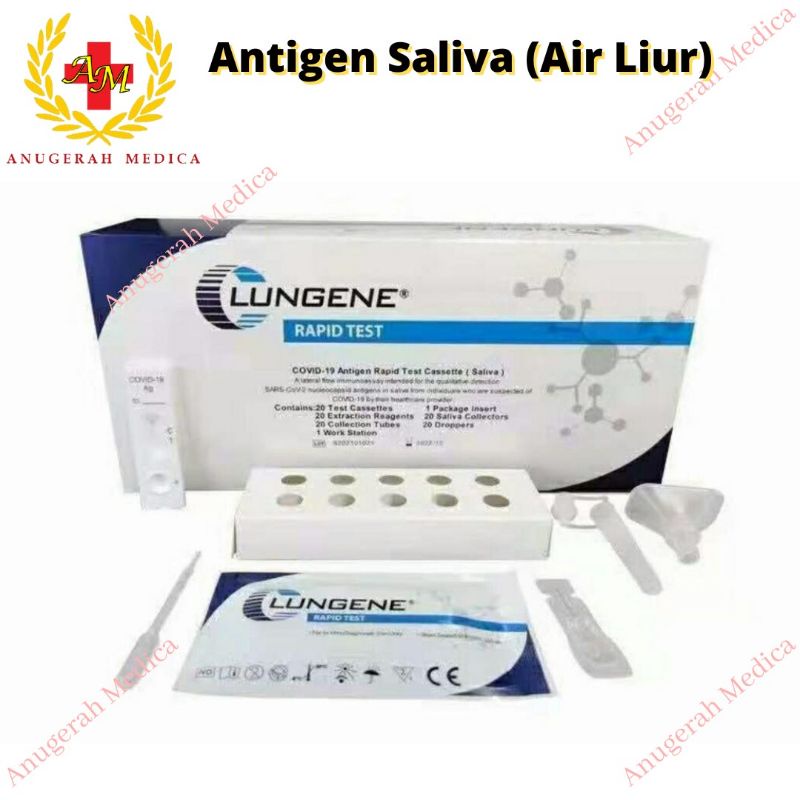 Jual Antigen Saliva / Antigen Tes Air Liur 1 Box Isi 20 Pcs | Shopee ...