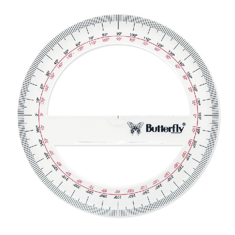 Jual Penggaris Busur Lingkaran 360 15cm Circle Protractor Butterfly