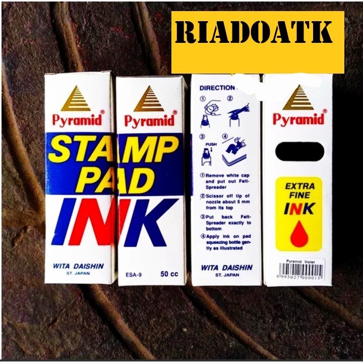 Jual Tinta Stempel Pyramid/Pyramid Stamp Pad Refill Ink Warna | Shopee ...
