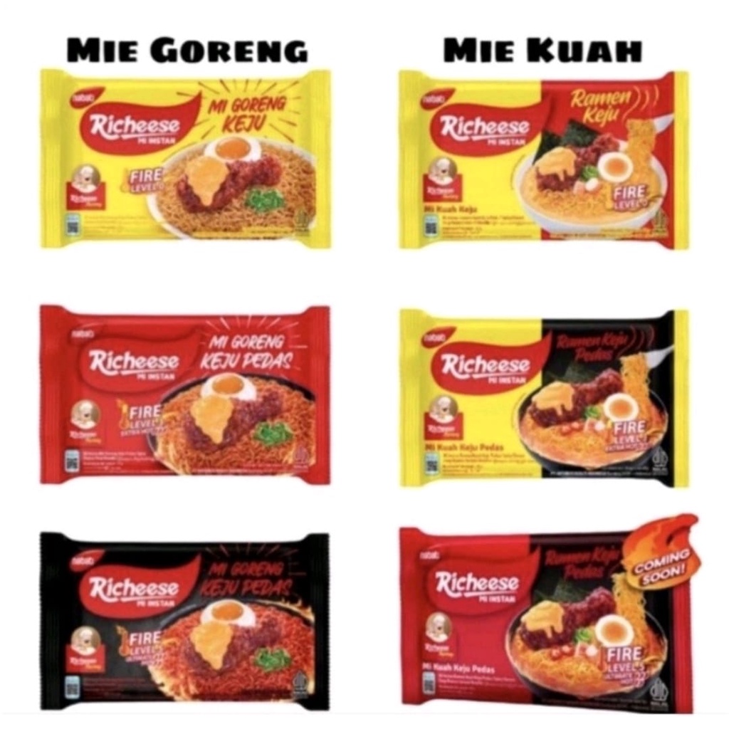 Jual MIE RICHEESE KEJU LEVEL 0,3,5 FREE BUBBLE WRAP/KARDUS | Shopee ...