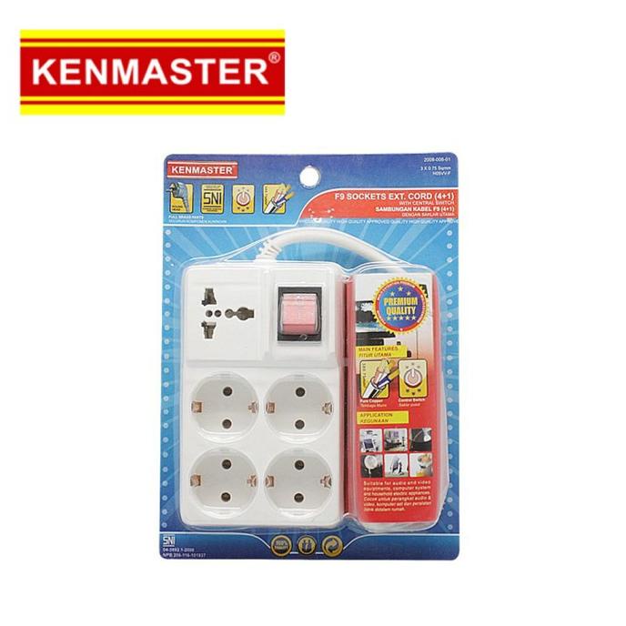 Jual Kenmaster F9 Stop Kontak 4 + 1 Lobang | Shopee Indonesia