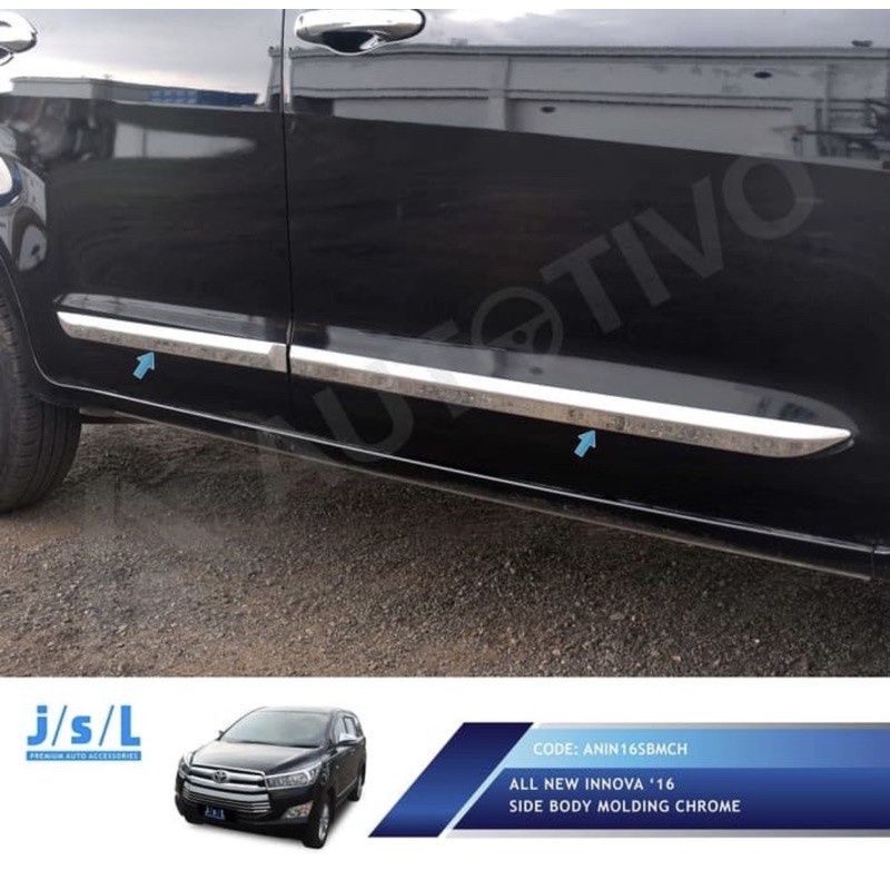 Jual LIST LIS PINTU SAMPING SIDE BODY MOULDING CHROME ALL NEW INNOVA
