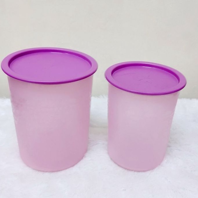 Jual Toples Canister Tupperware set (2 pcs) warna ungu Shopee Indonesia