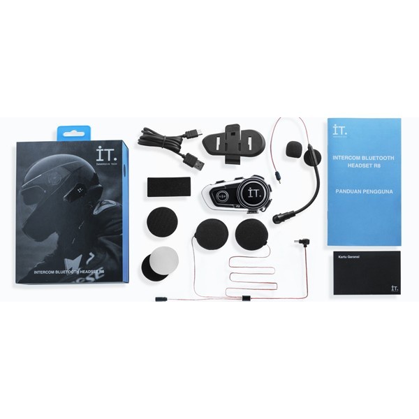 Jual IT R8 INTERCOM R8 BLUETOOTH HEADSET GARANSI RESMI TAM ERAJAYA ...