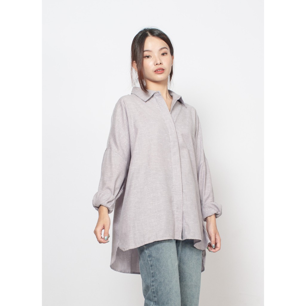 Jual Ixora Veda Oversized Shirt - Kemeja Wanita Oversized Blouse ...