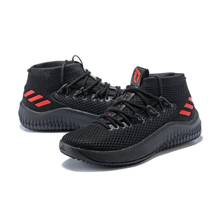 Jual Baru Sepatu Basket Adidas Dame 4 Black Red Bnib Premium