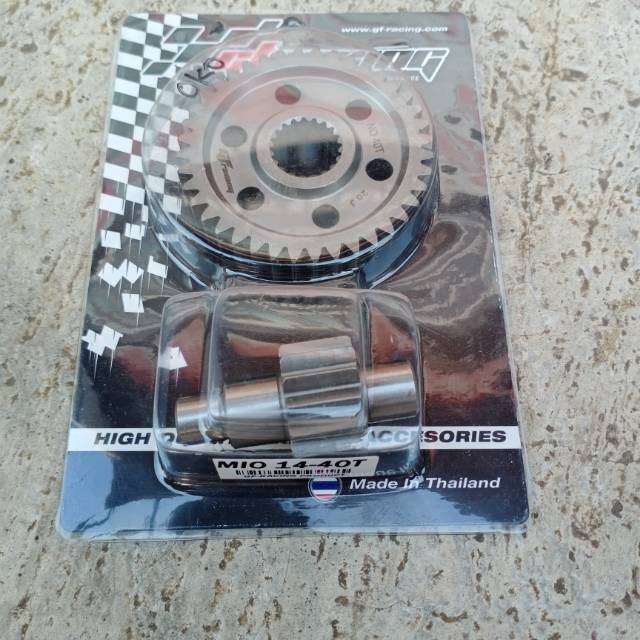 Jual GEAR GIR GIGI RASIO GF RACING UKURAN 14/40T FOR MATIC YAMAHA MIO ...