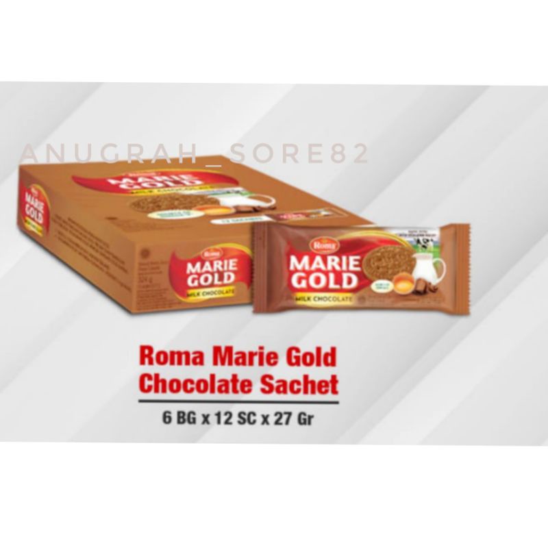 Jual ROMA MARIE GOLD MILK CHOCOLATE DAN SUSU 1 PACK ISI 12 SACHETS ...