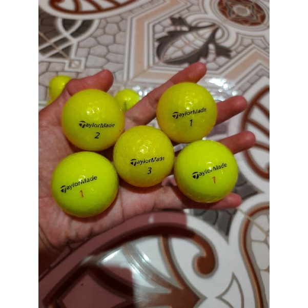 Jual Bola Golf taylormade warna kuning grade A isi 10 pcs | Shopee ...
