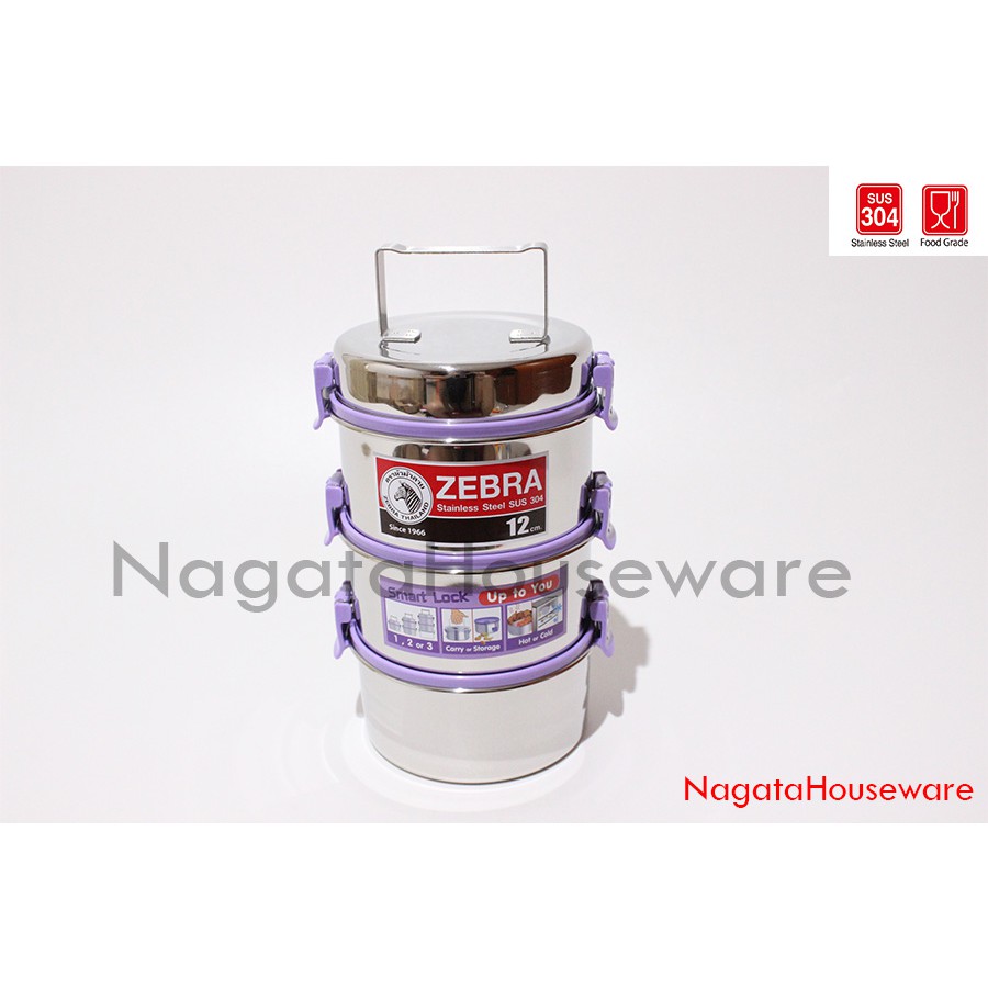 Jual Rantang Susun 3 Stainless / Rantang Zebra / Rantang Bekal / Food ...