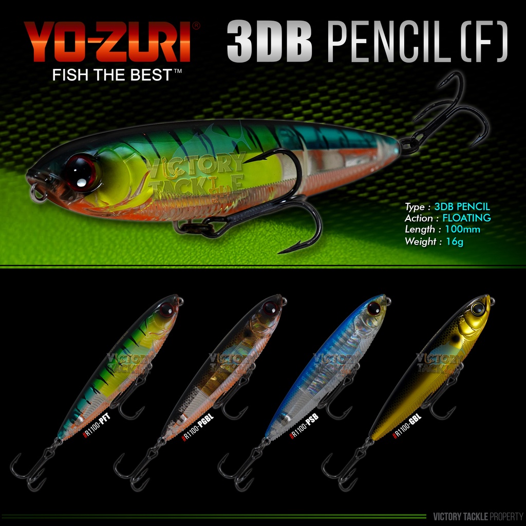 Yo Zuri Duel 3DB Pencil 100 mm Floating Lure R1100-PSBL (4499