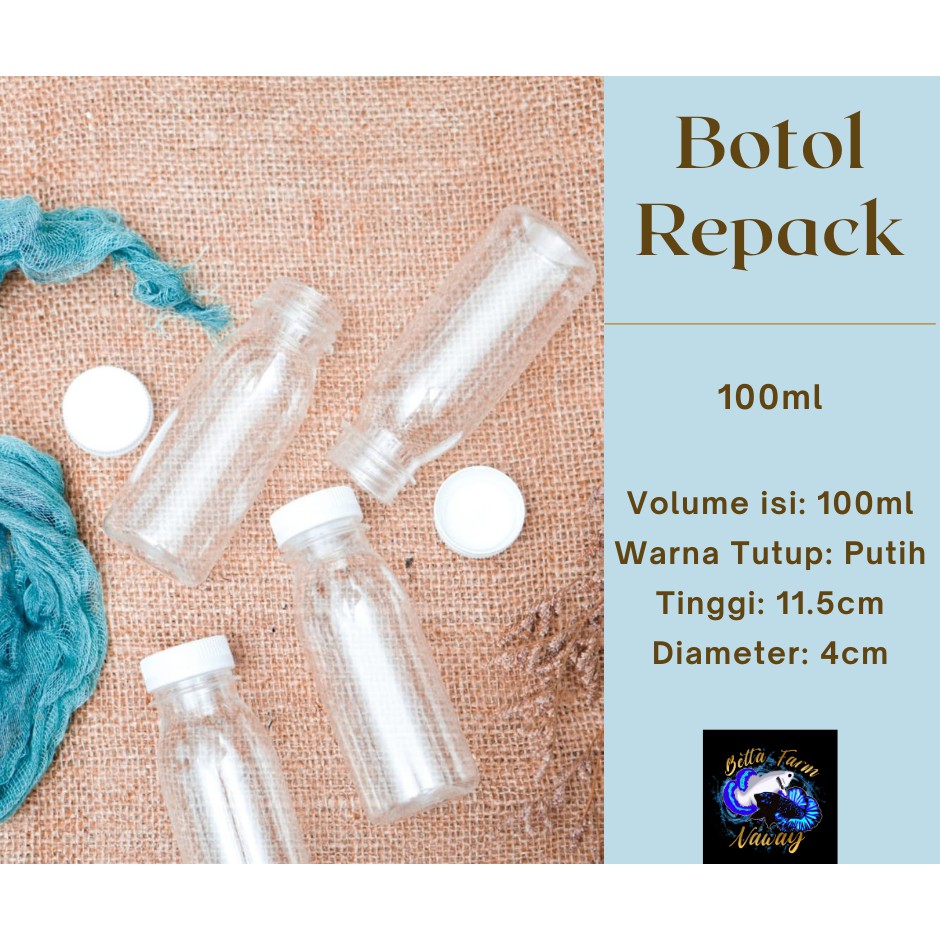 Jual Botol Repack 100ml | Botol Kemasan 100ml | Botol Repack Artemia ...
