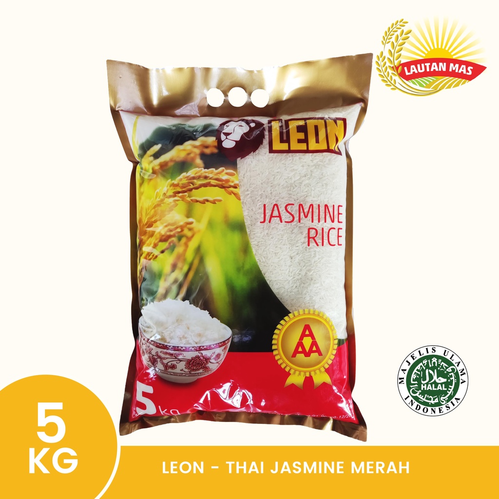 Jual Leon Merah Thai Jasmine Rice 5KG | Shopee Indonesia