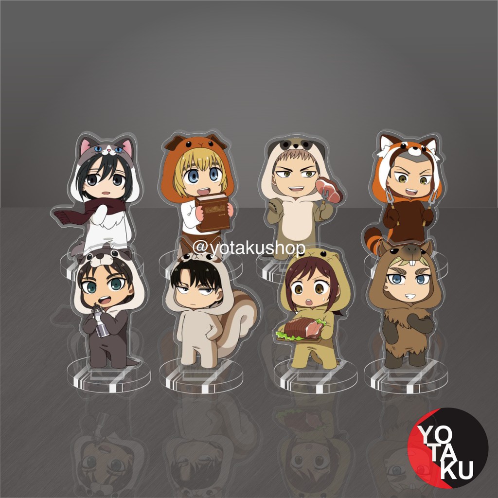 Jual Mini Standee Figure Anime Akrilik Attack On Titan Seri 3 KIGURUMI ...